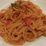 チロル - ワタリガニのトマトソーススパゲッティ