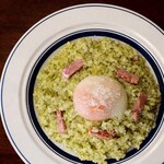 ジェノベーゼリゾット 温玉のせ
