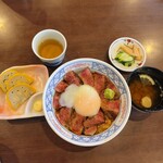 いまきん食堂 - あか牛丼からし蓮子セット2,600円