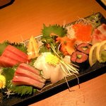 Sankai Shubou Akaneya - ｢板長おすすめ刺身盛り｣ 鮪､雲丹､イクラ､ハマチ､平目､ネギトロ巻き､鯛