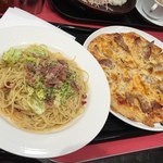 カフェ・アボカーレ 加美店 - ペペロンチーノとピザ
