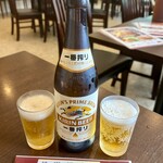 福琳酒家 - 二時間飲み放題付きのコース、一番信頼できる瓶ビールばっかり飲んだ。