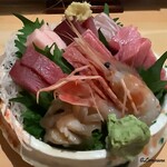 かかし屋 - 料理写真:関根店主自慢の刺身盛合せ