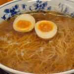 橋龍 - かけ中華500円ネギ抜き＋トッピング味玉120円