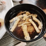 駒ヶ岳温泉 - 舞茸と油揚げの味噌汁