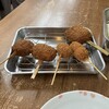 串かつ 花道 - 料理写真:左から豚キムチ、生姜豚巻き、ベーコンチーズドック、うずら、カツカレー