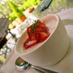 オステリア アックアインボッカ - お庭をみながら・・・