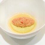CHIUnE - 毛ガニ、枝豆ソース、トマト