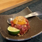 但馬牛焼肉 べこ - 但馬牛炙りユッケ