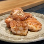 但馬牛焼肉 べこ - 但馬牛塩ホルモン  ミノサンド