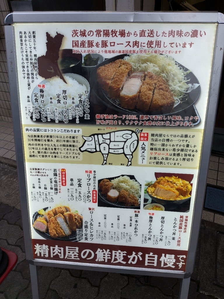 肉屋 食堂 メニュー