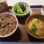 すき家 - 料理写真:牛丼豚汁ラーメンセット