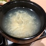 とろけるハンバーグ福よし - とき卵スープ