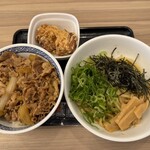 吉野家 - 牛丼油そばセット＋唐揚げ2個