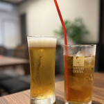 本陣呑場 マルワ - 生中＆ウーロン茶