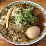 じげん - さば節ラーメン(醤油)＋味玉