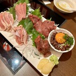 ちょい呑み酒場 忢縁 - 豪快肉刺し盛り