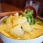 東京うどん 一将 - 季節のうどん　春キャベツのたまごとじ