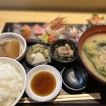 魚の松本 - 料理写真:おつくりデラックス定食（ご飯お代わり自由）
2180円