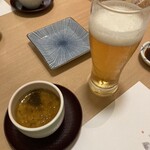 こきゅう - お通し500円　キリン一番搾り700円
