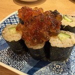 鮨・酒・肴 杉玉 - キャビアといくらまみれの背徳かっぱ巻