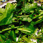 きん助 - ほうれん草とクレソンのサラダ、あったらラッキー！