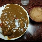 うな達 - 金曜日限定のカレー(大)500円＋味噌汁50円