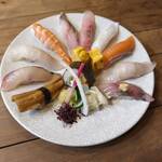 寿司 幸鱗 - 料理写真:縁盛り