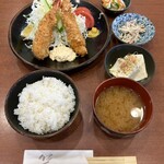 とんかついいとも - 料理写真:海老フライ(2本)定食