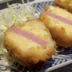 串揚げ酒場 仲丸 - ハムカツコロッケ