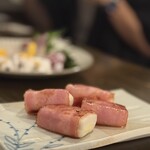 長州居酒屋 とも - はんぺんとチーズのベーコン巻き