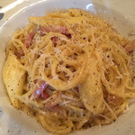 ホワイトアスパラのカルボナーラ