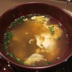 初音屋 - 食事はもずく雑炊。お出汁がおいしい。