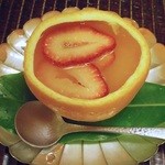 竹屋町 三多 - 清見オレンジと苺のゼリー