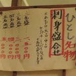 ひとし - 刺身メニュー