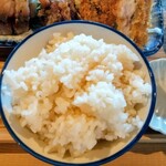 味自慢 - 【鯵満定食】のご飯（貝だし）