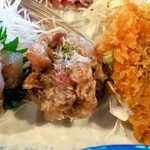 味自慢 - 【鯵満定食】の鯵のなめろう