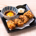 鶏の唐揚げ　月見ユッケソース