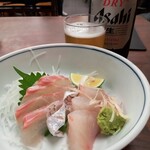 金時食堂 - タイとカンパチのお造り
