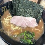 らーめん 武双家 - ラーメン並（麺カタメアブラヌキ）＋のり増し5枚
            850円＋100円