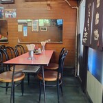 山田屋 - 玄関入ってすぐのテーブル。
