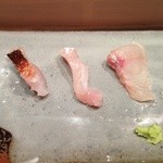 すし岩瀬 - Ｈ27.4 鯛の背中、腹 ホウボウ