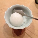 すし岩瀬 - Ｈ27.4 シャンパンのシャーベット