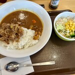すき家 - 料理写真:牛カレー、ランチサラダ