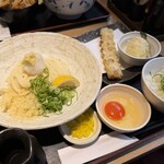 うどん処 松 - 料理写真:■ちくたま天ぶっかけセット(冷) ￥950