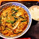 らーめん中華 わかいち - 肉ニラあんかけそば ＋ 半ライス