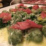 オステリアウララ - ニョッキ　バターパルミジャーノ　生ハム乗せ