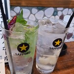 イザカヤ 山角 - 金魚サワーとガリサワー