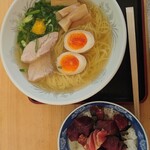 ラーメン河 - マグロ丼&拉麺