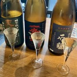 47都道府県の日本酒勢揃い 夢酒渋谷店 - 辛口3種飲み比べ1,122円